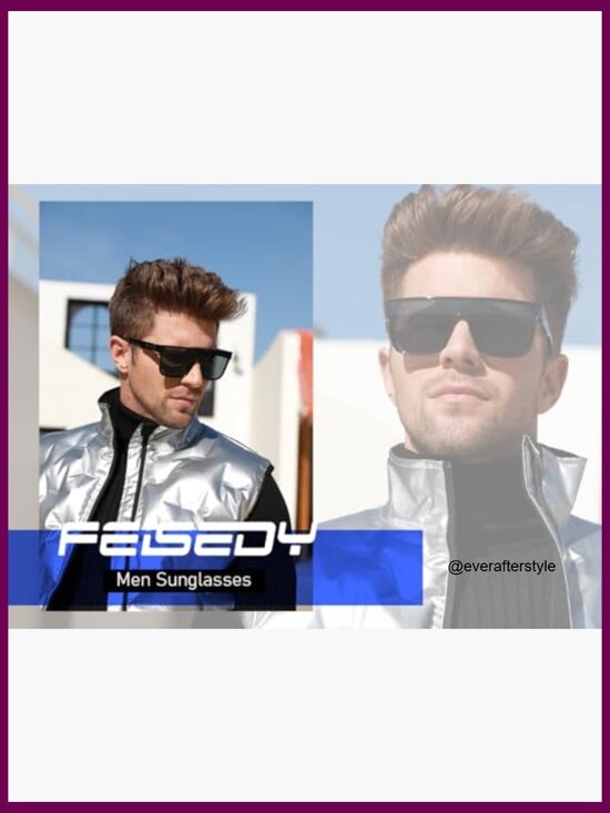 Mirrored Single Lens Sunglasses UV400 Shades Oversized Square Frame main image 7